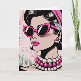 Poised Chic Coutere Birthday  Card