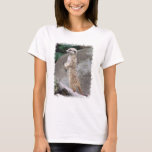 Poised Meerkat Ladies T-Shirt