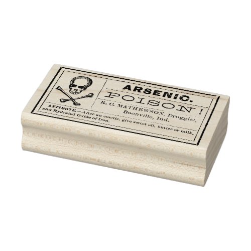 POISON Apothecary Label   Rubber Stamp