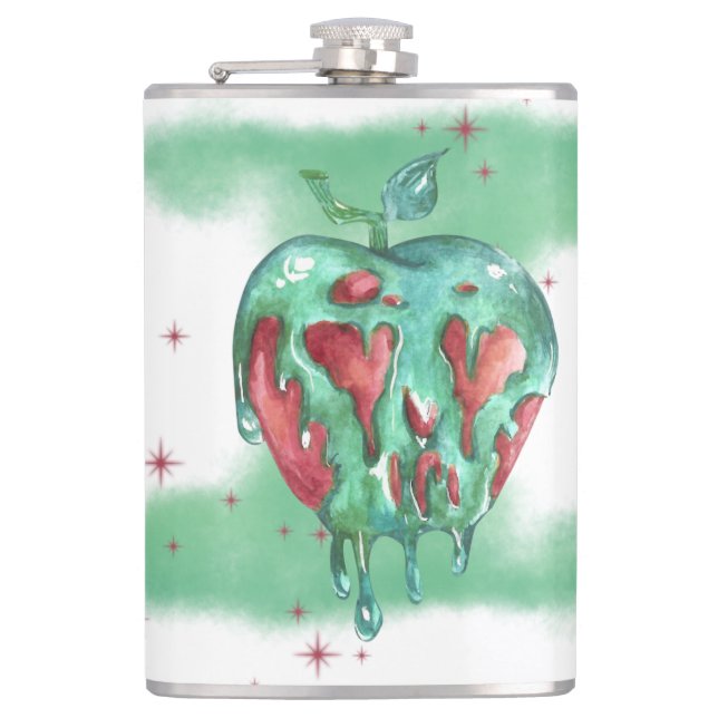 Poison Apple Vinyl Wrapped Flask (Front)