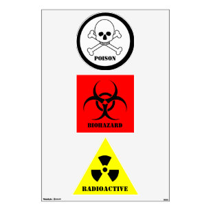 Poison Biohazard Radioactive Halloween Wall Decal
