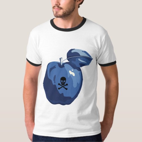 Poison Blue apple illustration T_Shirt