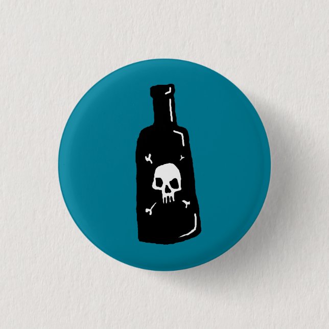Poison Bottle Pinback Button (Front)