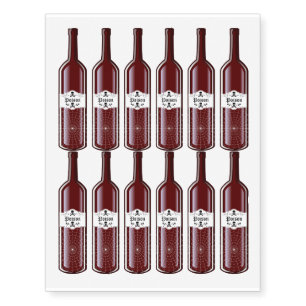 Poison Bottles Halloween Design Temporary Tattoos