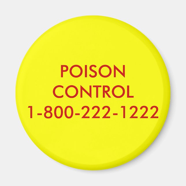 POISON CONTROL1-800-222-1222 MAGNET (Front)