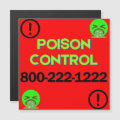 Poison Control Number Fridge Magnetic Card | Zazzle