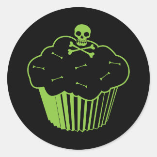 Poison Cupcake Classic Round Sticker
