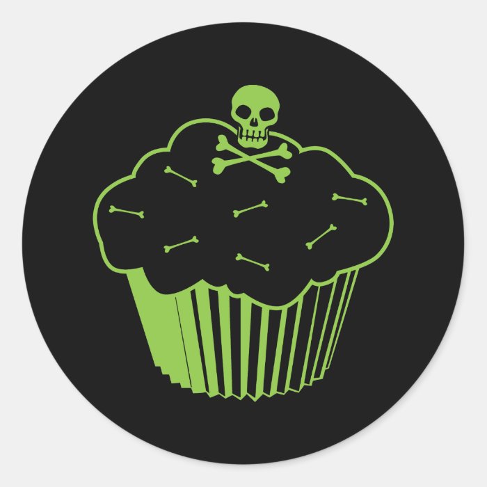 Poison Cupcake Stickers