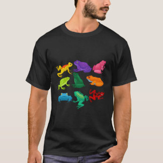 Poison D Frogs Amphibians Exotic Animal Colored Fr T-Shirt