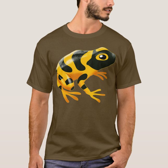 Poison Dart Frog - Black  Yellow - Amphibian - I T-Shirt (Front)