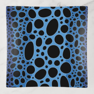 Poison Dart Frog Blue and Black Trinket Tray