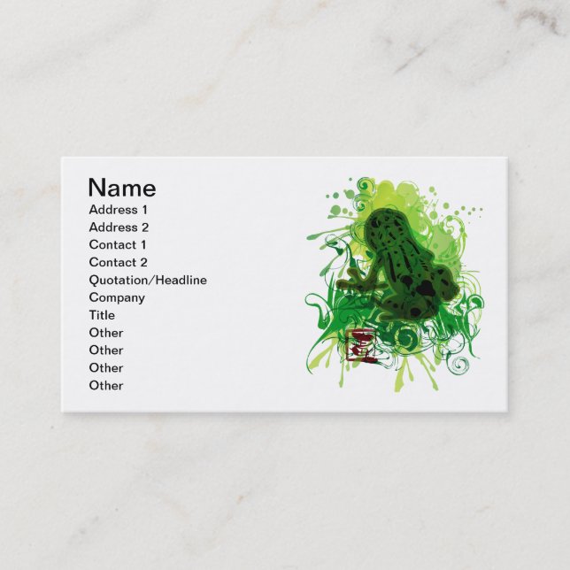 Poison_dart_frog Business Card (Front)