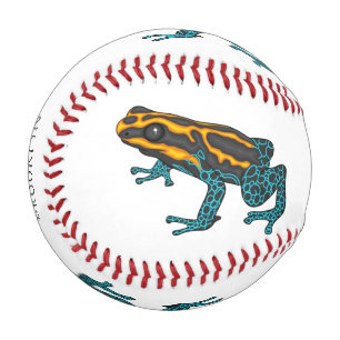 Poison dart frog cartoon illustration baseball