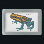 Poison dart frog cartoon illustration  belt buckle<br><div class="desc">Poison dart frog cartoon illustration</div>