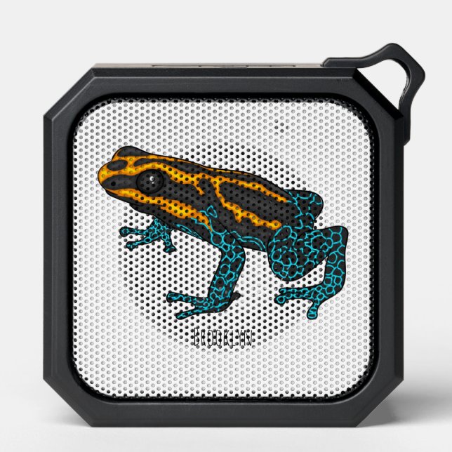Poison dart frog cartoon illustration bluetooth speaker (Front)