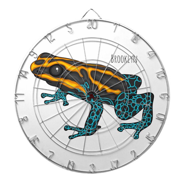 Poison dart frog cartoon illustration  board (Front)