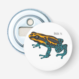 Poison dart frog cartoon illustration bottle opener