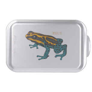 Poison dart frog cartoon illustration cake pan