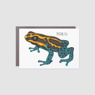 Poison dart frog cartoon illustration car magnet