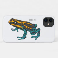 Poison dart frog cartoon illustration 