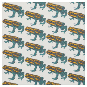 Poison dart frog cartoon illustration  fabric