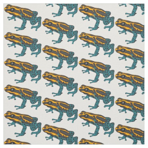 Poison dart frog cartoon illustration  fabric