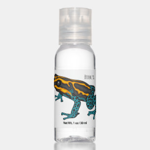 Poison dart frog cartoon illustration hand sanitizer