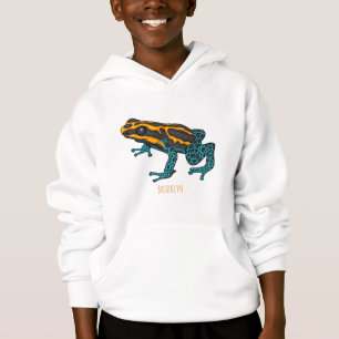Poison dart frog cartoon illustration hoodie