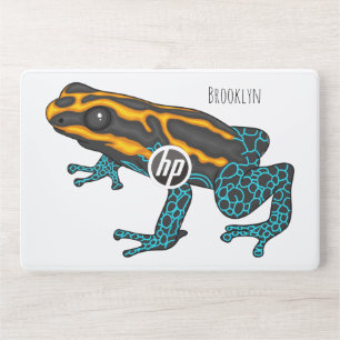 Poison dart frog cartoon illustration HP laptop skin