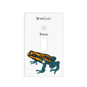 Poison dart frog cartoon illustration light switch cover