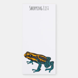 Poison dart frog cartoon illustration  magnetic notepad
