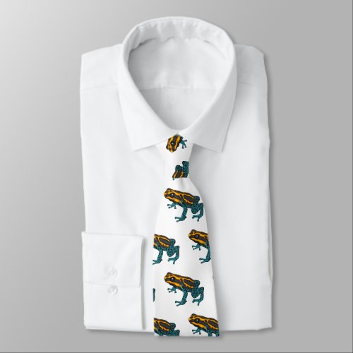 Poison dart frog cartoon illustration  neck tie