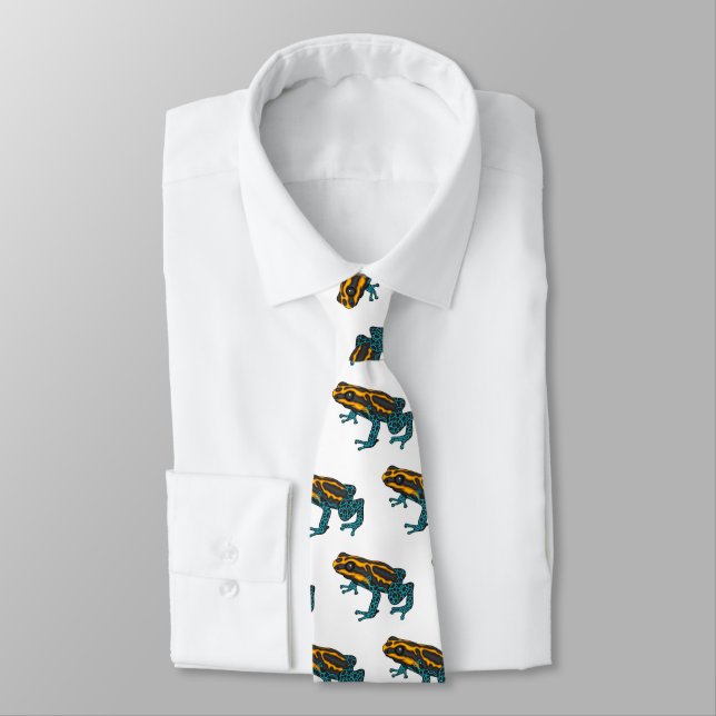 Poison dart frog cartoon illustration  neck tie (Tied)