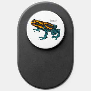 Poison dart frog cartoon illustration PopSocket
