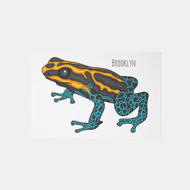 Poison dart frog cartoon illustration  rug (Front)