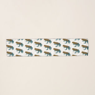 Poison dart frog cartoon illustration scarf