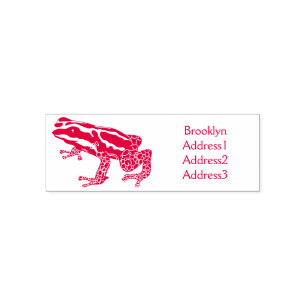 Poison dart frog cartoon illustration  self-inking stamp