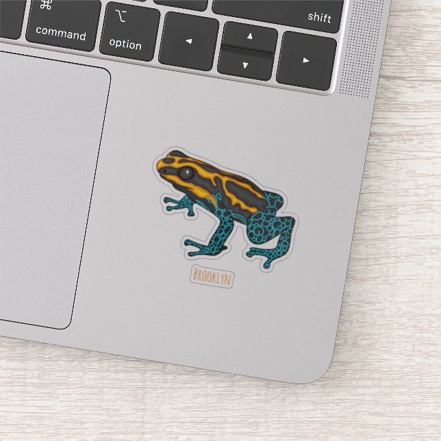 Poison dart frog cartoon illustration  sticker (Detail)