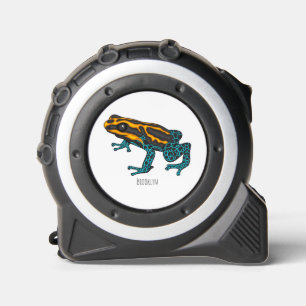 Poison dart frog cartoon illustration tape measure