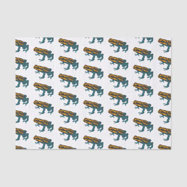 Poison dart frog cartoon illustration  tissue paper (Front)