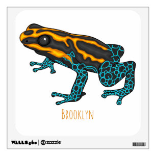 Poison dart frog cartoon illustration  wall decal