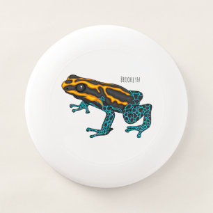 Poison dart frog cartoon illustration Wham-O frisbee