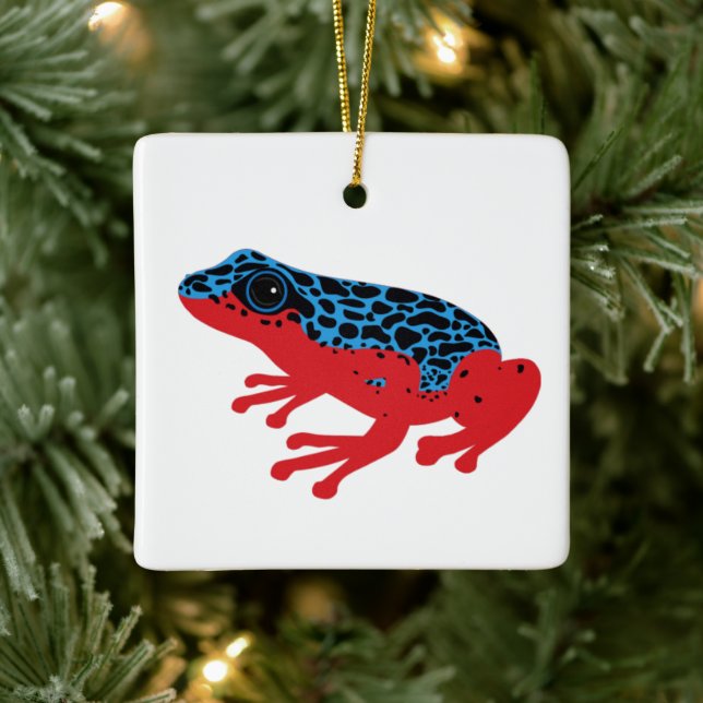 Poison Dart Frog Ceramic Ornament (Tree)