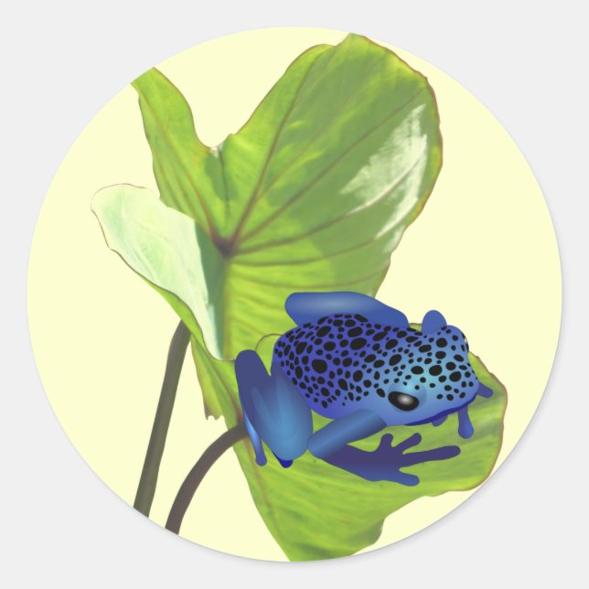 Poison Dart Frog Classic Round Sticker (Front)