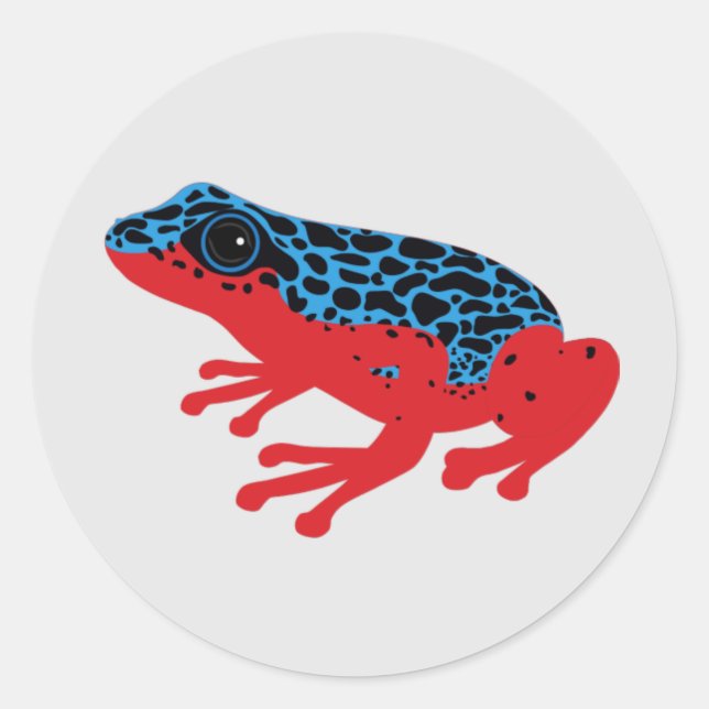 Poison Dart Frog Classic Round Sticker (Front)