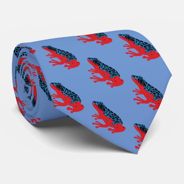 Poison Dart Frog Coffee Mug Neck Tie (Rolled)