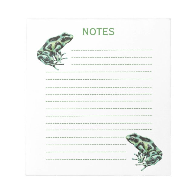 Poison dart frog notepad (Front)