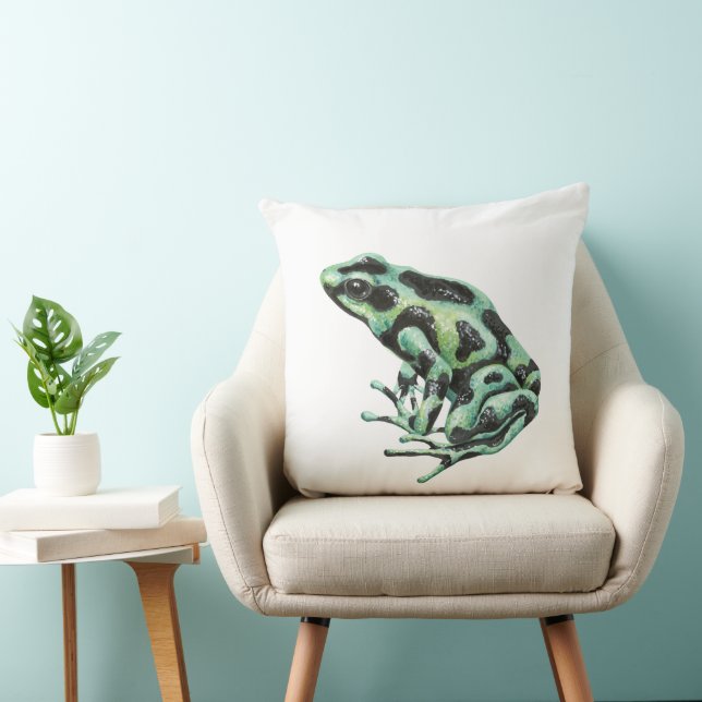 Poison dart frog throw pillow (Chair)