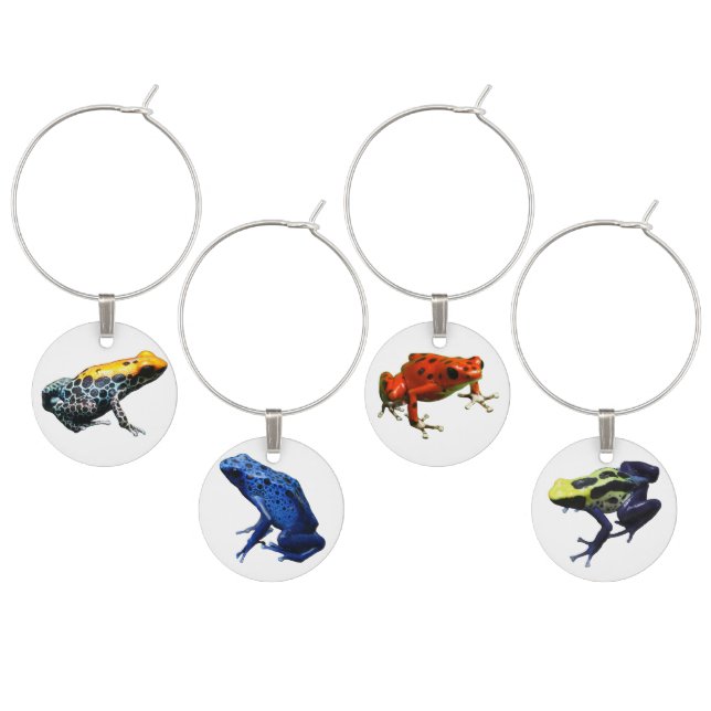 Poison Dart Frog Wine Charm (Staggered)