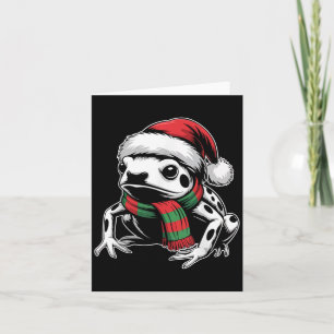 Poison Dart Frog Xmas Santa Hat Scarf Christmas Co Card